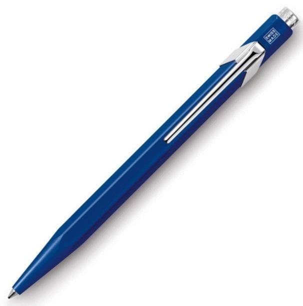 Caran d'Ache 849 Metal Sapphire Blue Ballpoint Pen | 849.150 | Freedompens