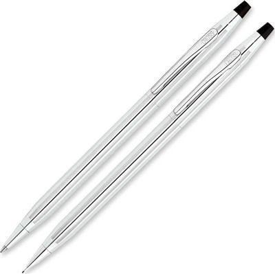 Cross Classic Century Lustrous Chrome Ballpoint Pen and 0.7mm Pencil Set | 350105 | Freedompens