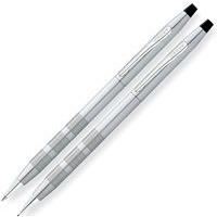 Cross Classic Century Satin Chrome Ballpoint Pen and 0.7mm Pencil Set | AT0081-14 | Freedompens